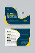 Creative corporate Business  Modern Postcard template with creative design Premium Vector.

