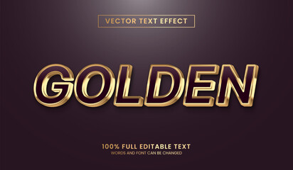 Wall Mural - Design editable text effect, golden text vector illustration
