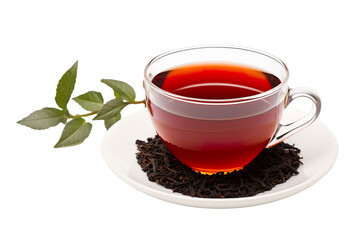 A cup of Black Tea on a white background