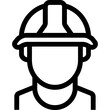 construction worker helmet icon safety