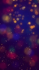 Wall Mural - abstract christmas and new year colors vertical background with glitter and bokeh, shiny and shimmering 4k luxury social media story animation	