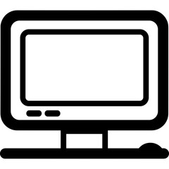 Poster - monitor computer screen display icon