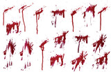 Fototapeta  - Blood spatter realistic vector background set. red blood  paint splashes set. Realistic set of blood splatter vector