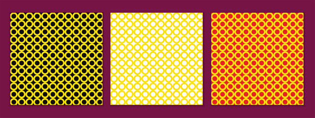 Poster - abstract seamless set of yellow circle pattern perfect for banner poster.