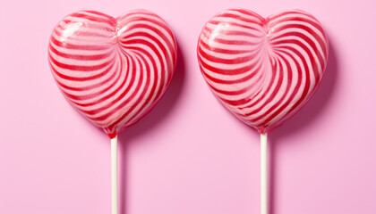 Canvas Print - Love and candy, a sweet symbol of romance generated by AI