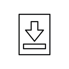 Fototapete - Download icon vector. Down arrow icon symbol
