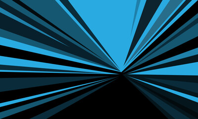 Fototapete - Abstract blue black zoom speed geometric design modern luxury background vector