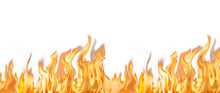 Realistic Fire Flame Effect On Transparent Background
