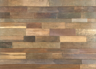 Wall Mural - wooden plank wall background for making background