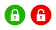 Locked and unlocked lock icon