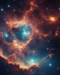 Wall Mural - nebula and galaxies in space. abstract cosmos background