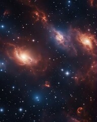 Wall Mural - nebula and galaxies in space. abstract cosmos background