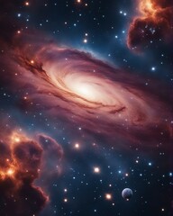 Wall Mural - nebula and galaxies in space. abstract cosmos background