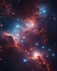 Wall Mural - nebula and galaxies in space. abstract cosmos background
