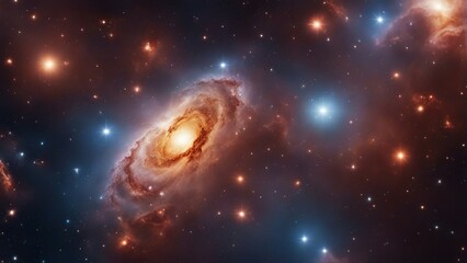 Wall Mural - nebula and galaxies in space. abstract cosmos background