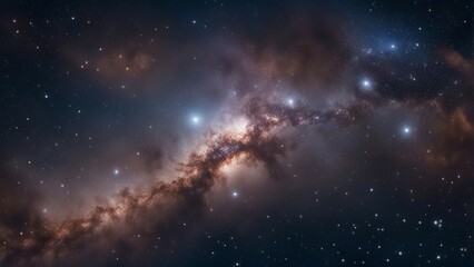 Wall Mural - a view from space to a spiral galaxy and stars. universe filled with stars, nebula and galaxy