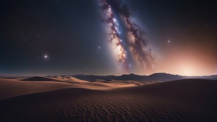 Wall Mural - a view from space to a spiral galaxy and stars. universe filled with stars, nebula and galaxy