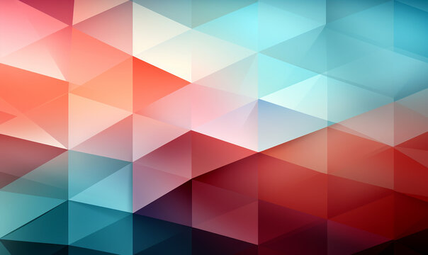 Abstract colored geometric volumetric transparent texture