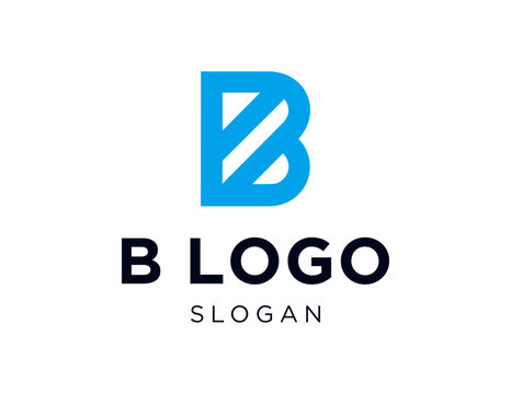 The logo design is about B Logo design and was created using the Corel Draw 2018 application with a white background.