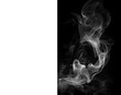 White smoke steam, smokes from hot food or drink isolated on transparent background