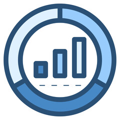 Canvas Print - statistical pie chart icon