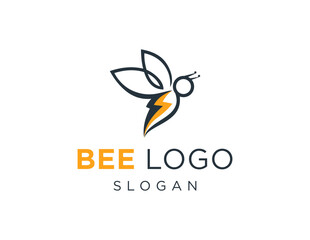 Poster - The logo design is about Bee and was created using the Corel Draw 2018 application with a white background.