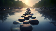 Zen Stones In The Water