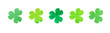 Watercolor green clover leaves set for st. Patrick's day