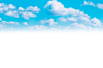 Wall Mural - Sky and clouds background for your design in PNG isolated on transparent background