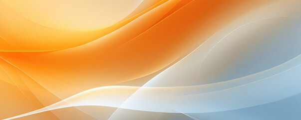 Wall Mural - Abstract background with orange waves and lines