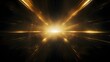 3D Render of Dark Gold Light Rays. Abstract Background