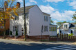 Outside a white-painted house on the corner of Pricess Elizabeth and Princess Anne streets in the historic district of Fredericksburg, Virginia