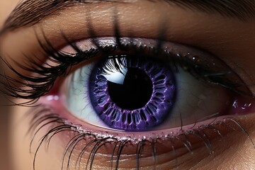 Poster - A detailed shot capturing the intricate details and vibrant hue of a persons blue eye.