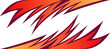 red fire flames racing car livery decal sticker abstract background