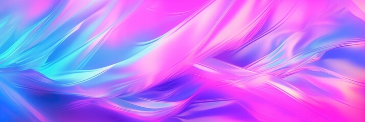 Poster - fairy neon backdrop, surrealistic abstract pink blue gradient wallpaper 