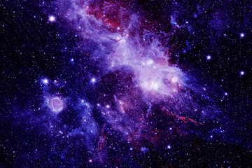 Blue cosmic nebula. Elements of this image furnished by NASA