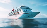 Fototapeta  - cruise ship on a big ocean