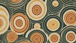 70s retro groove pattern with circles vintage geometrical pattern