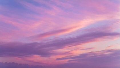 pink purple violet cloudy sky beautiful soft gentle sunrise sunset with cirrus clouds background texture