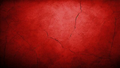 Wall Mural - cracked red background