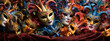 Venetian carnival masks. carnival concept, masks, events