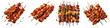 Grilled Chicken Skewers Hyperrealistic Highly Detailed Isolated On Transparent Background Png File