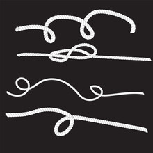 Rope Vector Illustration. Black Background
