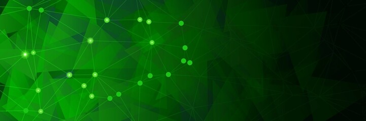 Poster - modern elegant abstract green tech geometric background