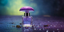 Purple Mushroom Perfume Bottle Commercial Photo