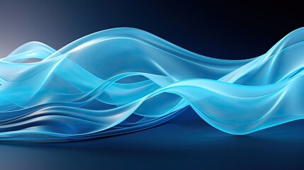 Wall Mural - Bright vibrant wavelength in blue ideal for backgrounds