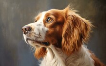 Portrait Of A Beautiful Dog Breed Cavalier King Charles Spaniel
