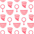feminine hygiene panties bowl blood pattern textil