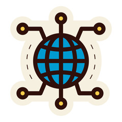 Poster - global network icon