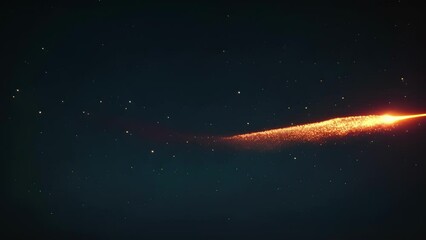 minimal animation of a shooting star streaking across a starry night sky.